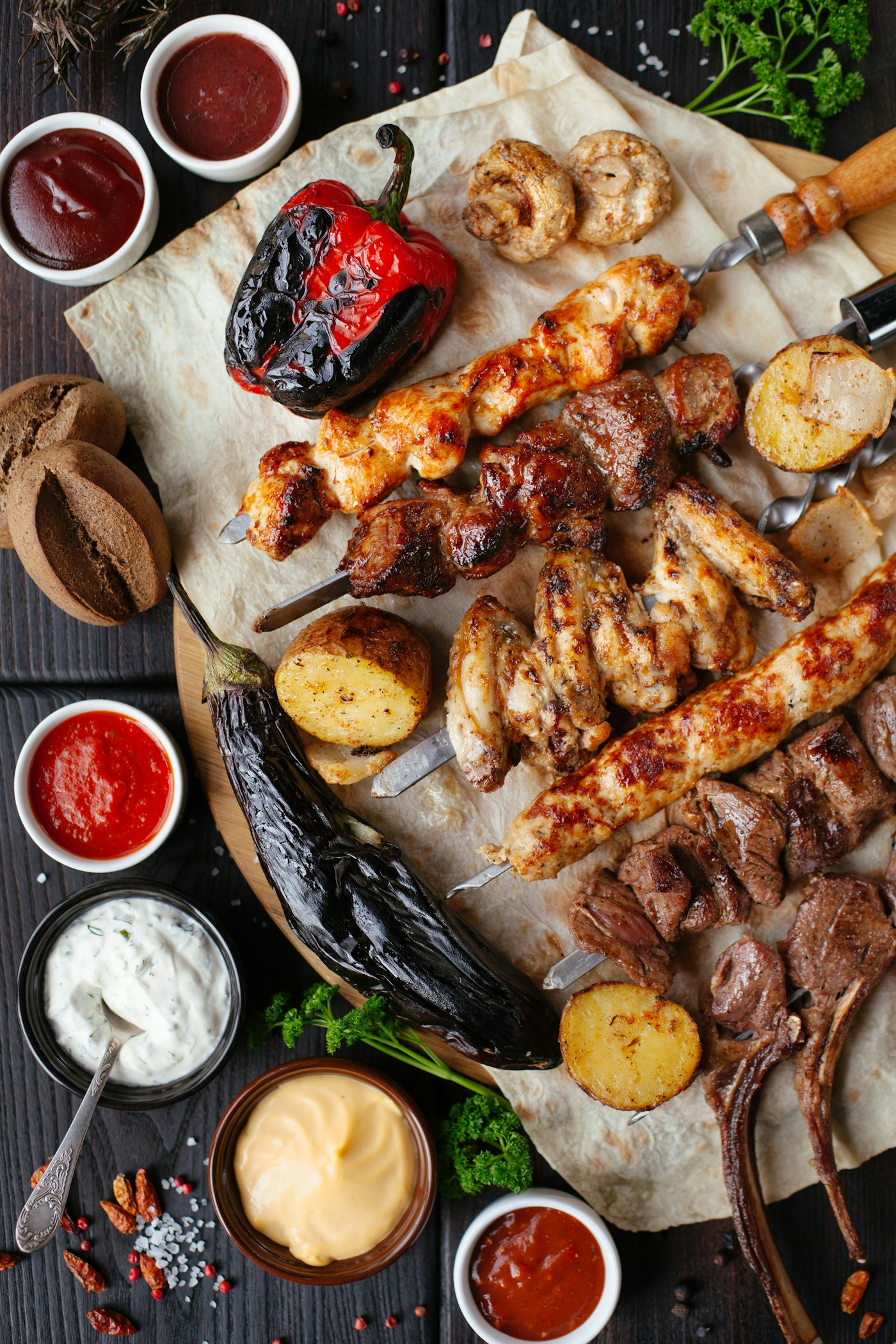 Illustrative catering photography — feast